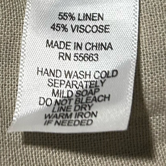 For Cynthia Womens Linen Shift Dress  3/4 Sleeve Beige Minimalist  Size  Medium - Picture 10 of 10